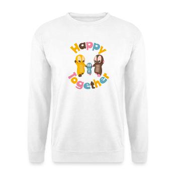 Niedliche Kawaiifiguren - Unisex Pullover - Weiß - Vorne