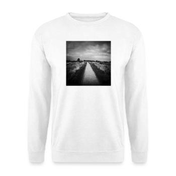 Chemin chemin St. Peter Ording Dunes Mer du Nord affiche - Sweat-shirt Unisexe - blanc - Devant