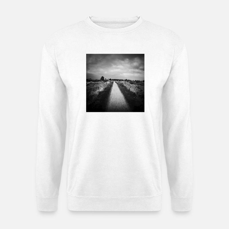 Pfad Weg St. Peter Ording Dünen Nordsee Poster - Unisex Pullover - Weiß