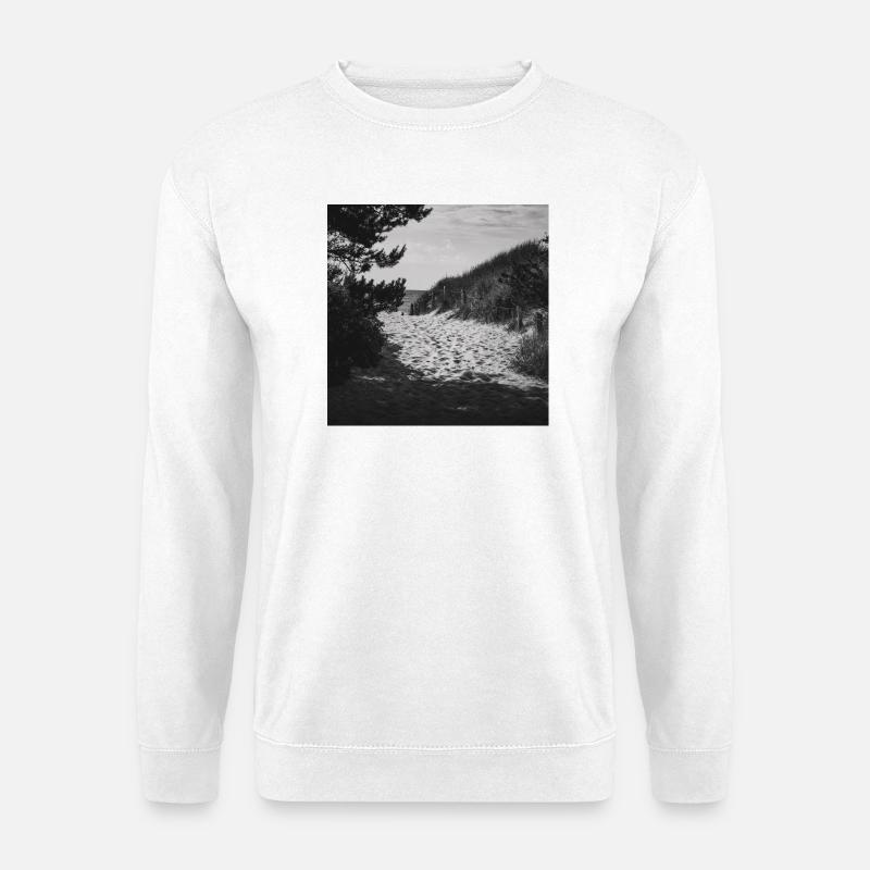 Accès à la plage West Beach Prerow Mer Baltique Darß Poster - Sweat-shirt Unisexe - blanc