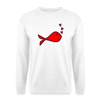 HERZ. HERZ. VALENTINSTAG. LIEBE. LIEBE. PAAR. - Unisex Pullover - Weiß - Vorne