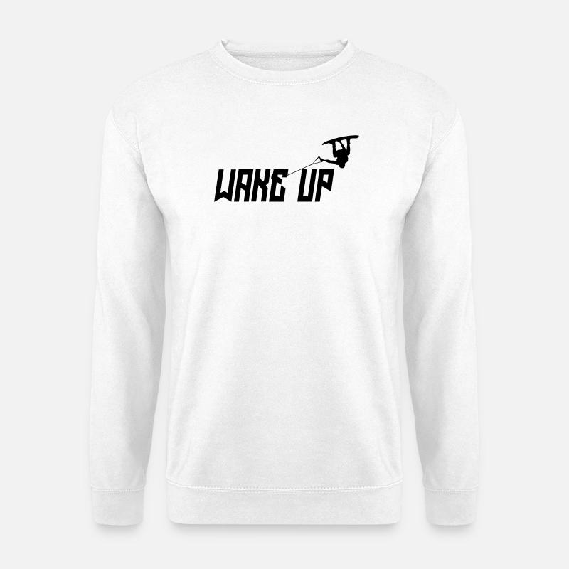 Kitesurfer Statement Stunt Wakeboard Wellenreiten - Unisex Pullover - Weiß