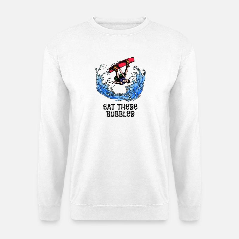 Surfing Kitesurfer Statement Wakeboard Surfboard - Unisex Sweatshirt - white