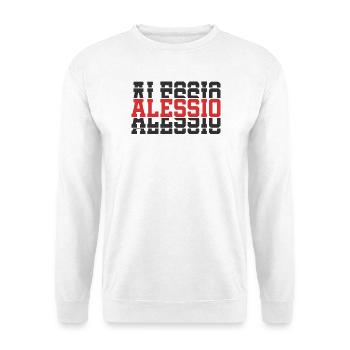 Alessio T-Shirt T-Shirt gestapelter Text Geschenkidee - Unisex Pullover - Weiß - Vorne