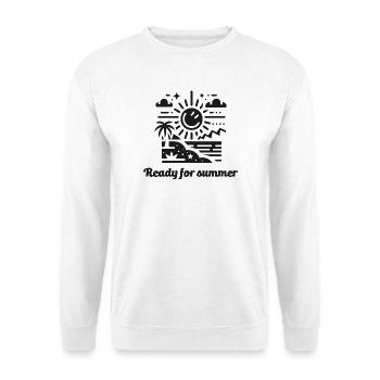 ready for summer, summer, sun, sunshine - Unisex Sweatshirt - white - Front