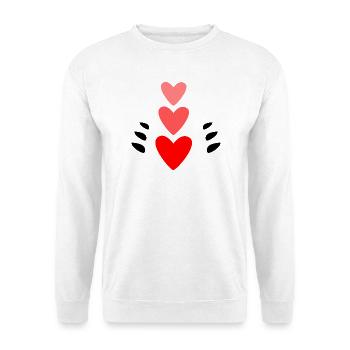 LOVE. COUPLE. JUST MARRIED. Bachelorette party. VALENTINE'S DAY. - Unisex Sweatshirt - white - Front