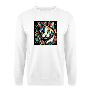 Chat - Sweat-shirt Unisexe - blanc - Devant