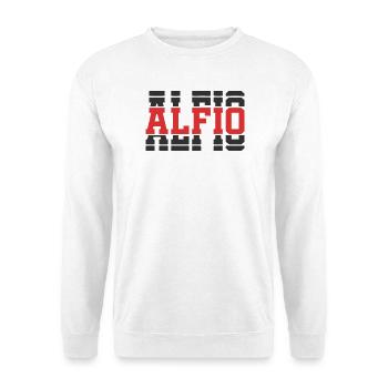Alfio t-shirt gift idea stacked text - Unisex Sweatshirt - white - Front