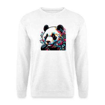 Panda - Unisex Pullover - Weiß - Vorne