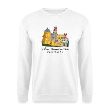 Portugal, Palacio da Pena, Sintra Handzeichnung - Unisex Pullover - Weiß - Vorne