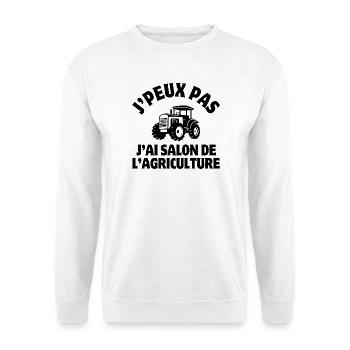 salon de l'agriculture, agriculteur, agricultrice - Sweat-shirt Unisexe - blanc - Devant