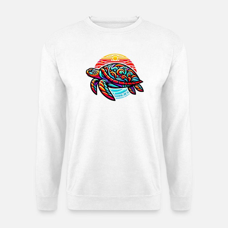 Schildkröte - Unisex Pullover - Weiß
