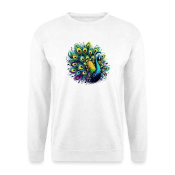 Pfau - Unisex Pullover - Weiß - Vorne