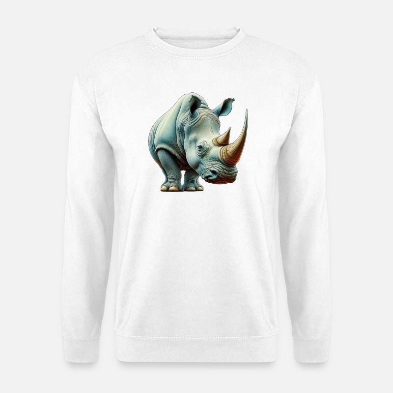 Nashorn - Unisex Pullover - Weiß
