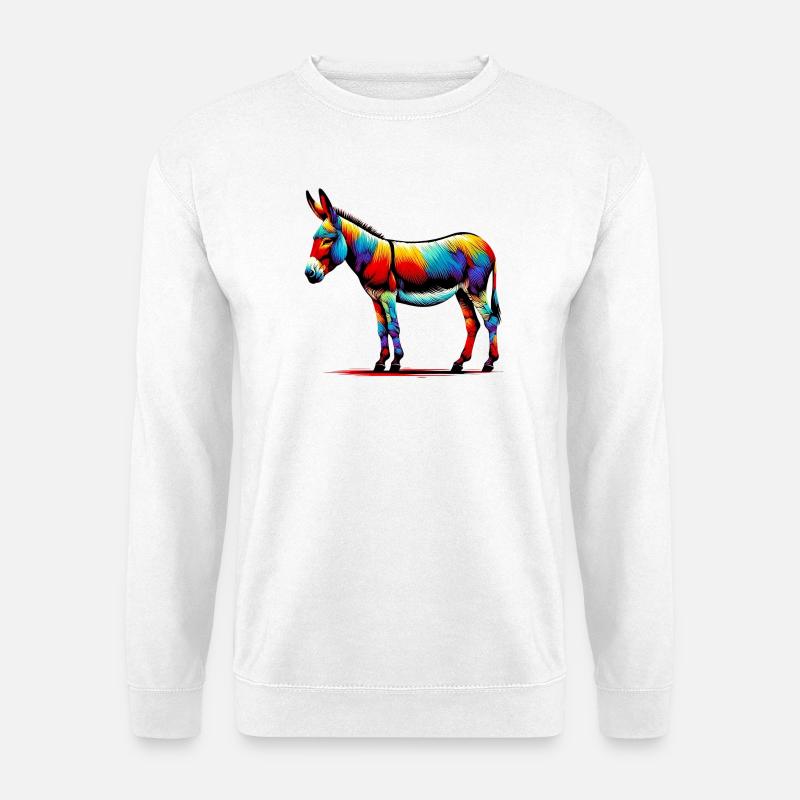 Donkey, Pacifier, Mule - Unisex Sweatshirt - white