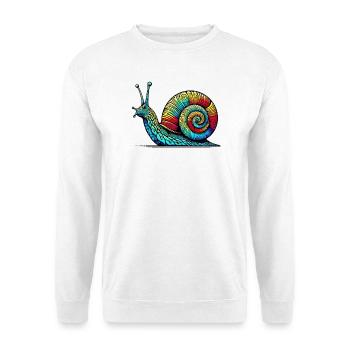 Schnecke - Unisex Pullover - Weiß - Vorne
