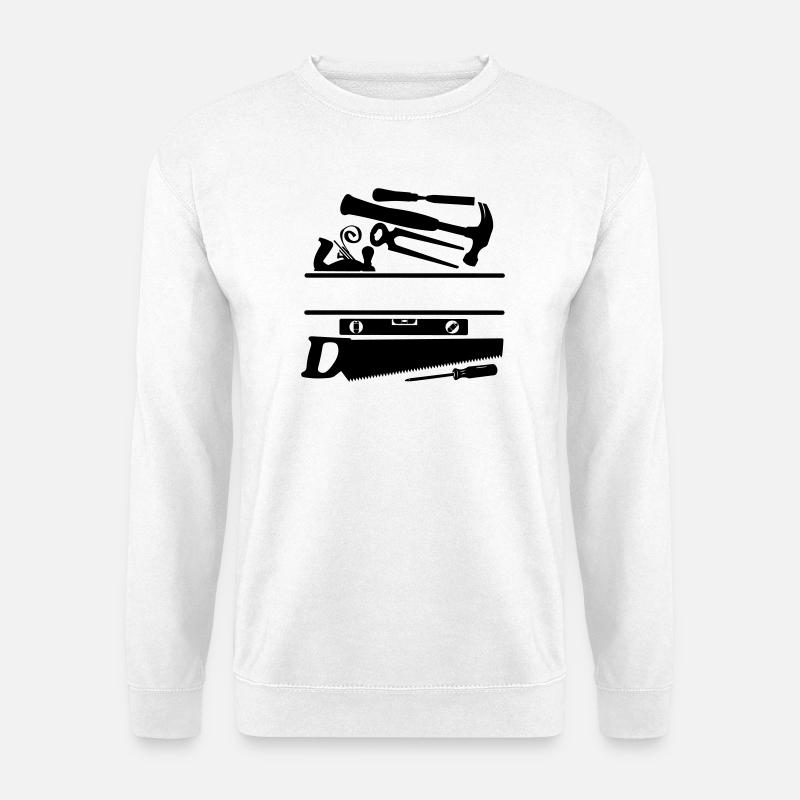 Carpenter tool banner - Unisex Sweatshirt - white