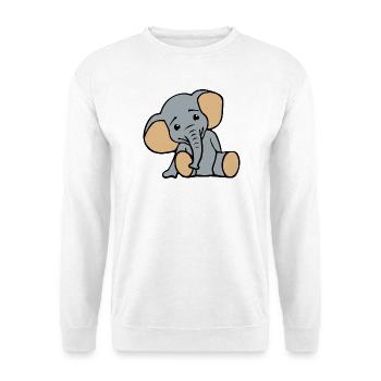Petit éléphant mignon - Sweat-shirt Unisexe - blanc - Devant