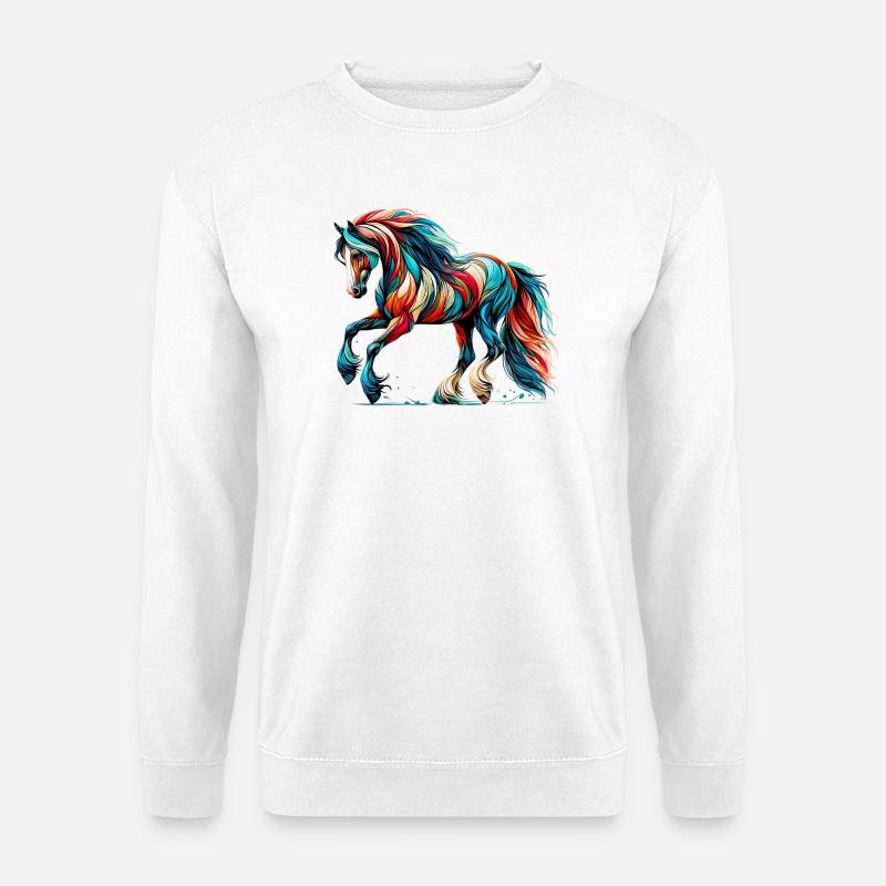 Pferd - Unisex Pullover - Weiß
