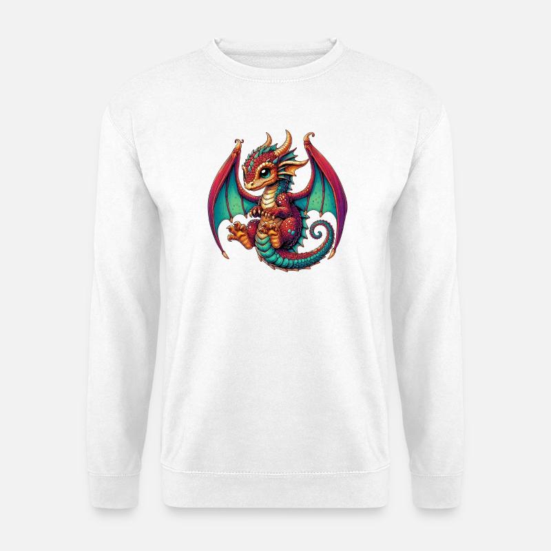 Baby-Drache - Unisex Pullover - Weiß