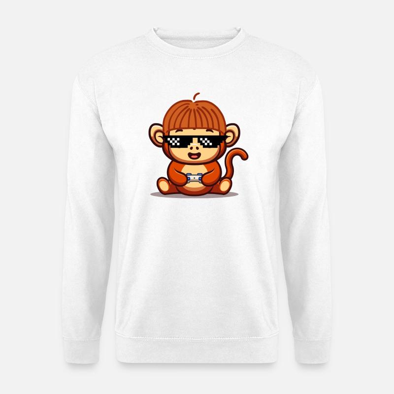 Gaming Monkey - Unisex Sweatshirt - white