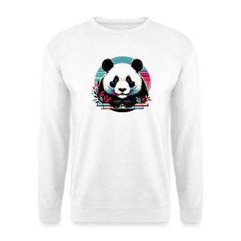 Panda - Unisex Pullover - Weiß - Vorne