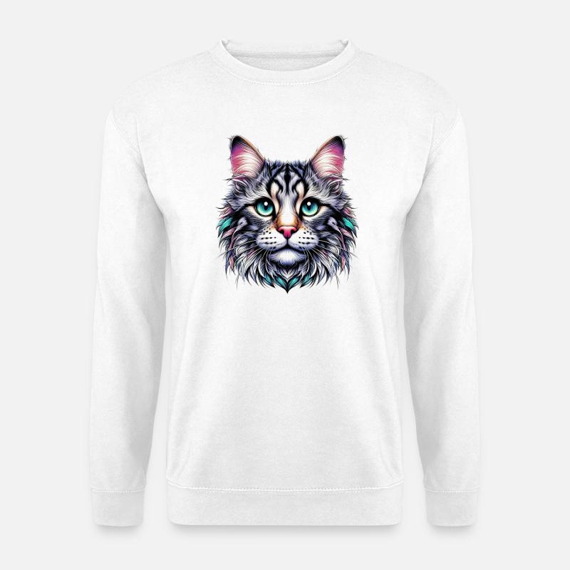 Katze - Unisex Pullover - Weiß