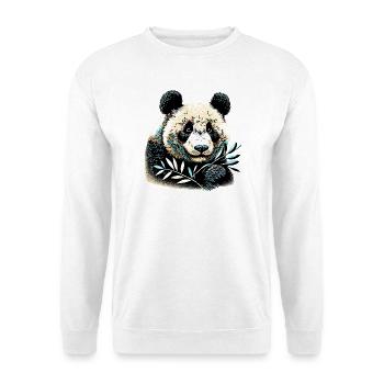 Panda - Unisex Pullover - Weiß - Vorne