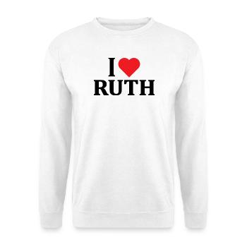 t-shirt j’aime Ruth t-shirt idée cadeau - Sweat-shirt Unisexe - blanc - Devant