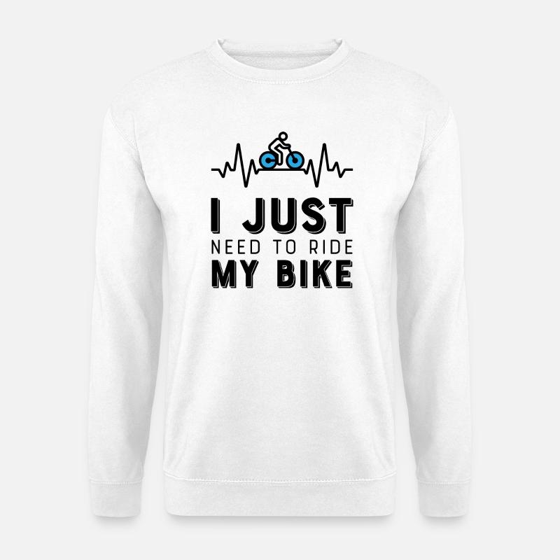 Lustige Sprüche Radfahren - Unisex Pullover - Weiß