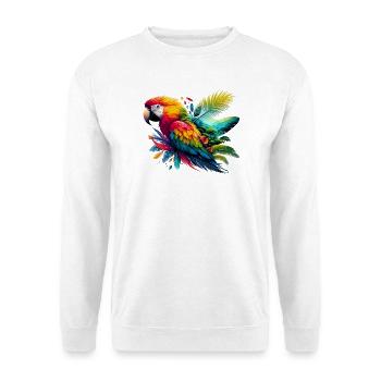 Perroquet - Sweat-shirt Unisexe - blanc - Devant