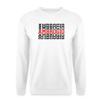 t-shirt Ambrogio gift t-shirt stacked text - Unisex Sweatshirt - white - Front