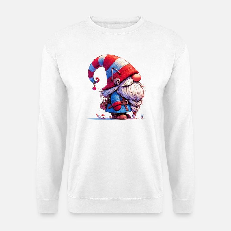 Elfe gobelin gnome - Sweat-shirt Unisexe - blanc