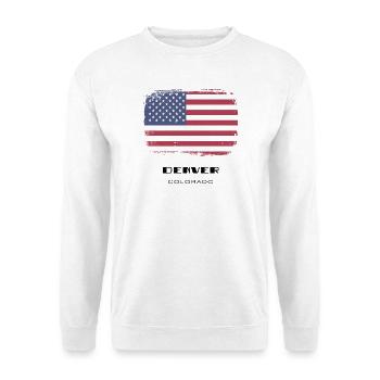 Denver, Colorado, USA - Unisex Pullover - Weiß - Vorne
