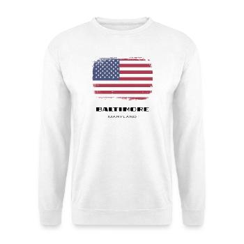 Baltimore, Maryland, USA - Unisex Sweatshirt - white - Front