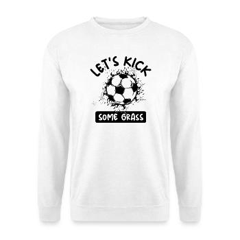 lustige Sprüche Fußball Ball Explosion Kick Symbol - Unisex Pullover - Weiß - Vorne