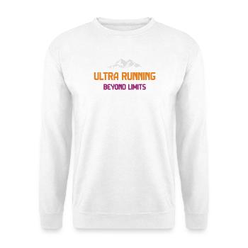 Ultra Running - Jenseits der Grenzen - Unisex Pullover - Weiß - Vorne - Alina (178cm) & Michal (187cm)