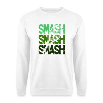 Tennis Smash Schmetterball Racket Design Hoodie - Unisex Pullover - Weiß - Vorne