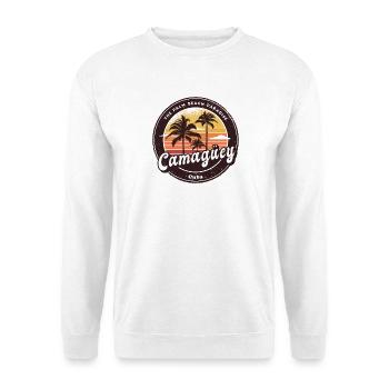 Design de coucher de soleil à Camagüey à Cuba - Sweat-shirt Unisexe - blanc - Devant