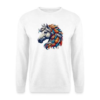 Cheval - Sweat-shirt Unisexe - blanc - Devant