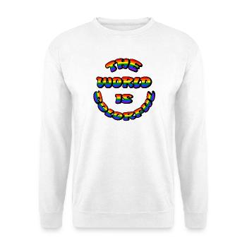 WorldColorful 3 - Unisex Pullover - Weiß - Vorne