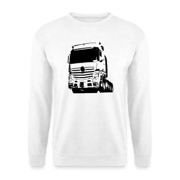 Silhouette de camion allemand - Sweat-shirt Unisexe - blanc - Devant