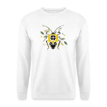Runibia decorata Creepy Crawly Yellow Black with Foliage - Unisex Sweatshirt - white - Front