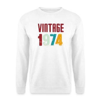Vintage 1974 Partie originale - Sweat-shirt Unisexe - blanc - Devant