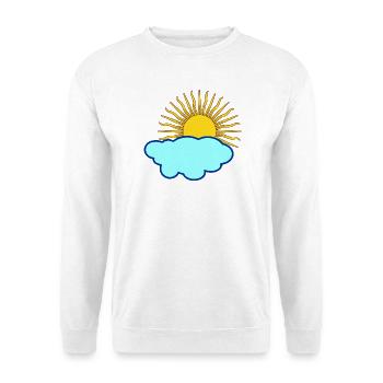 Sun behind cloud - Unisex Sweatshirt - white - Front
