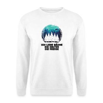 Déclaration forestière arbre bûcheron bois boiseries - Sweat-shirt Unisexe - blanc - Devant