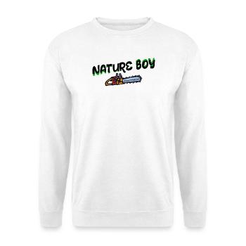 Scie déclaration bûcheron menuiserie forestier - Sweat-shirt Unisexe - blanc - Devant