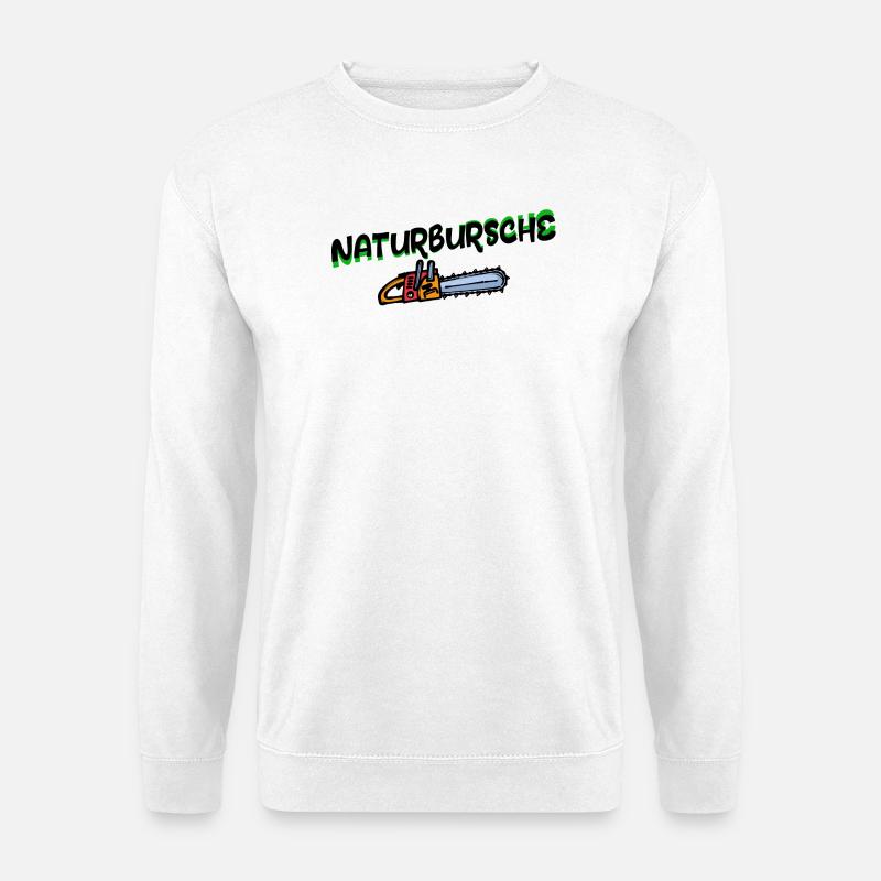 Festmeter Holz Säge Statement Holzfäller Forst - Unisex Pullover - Weiß