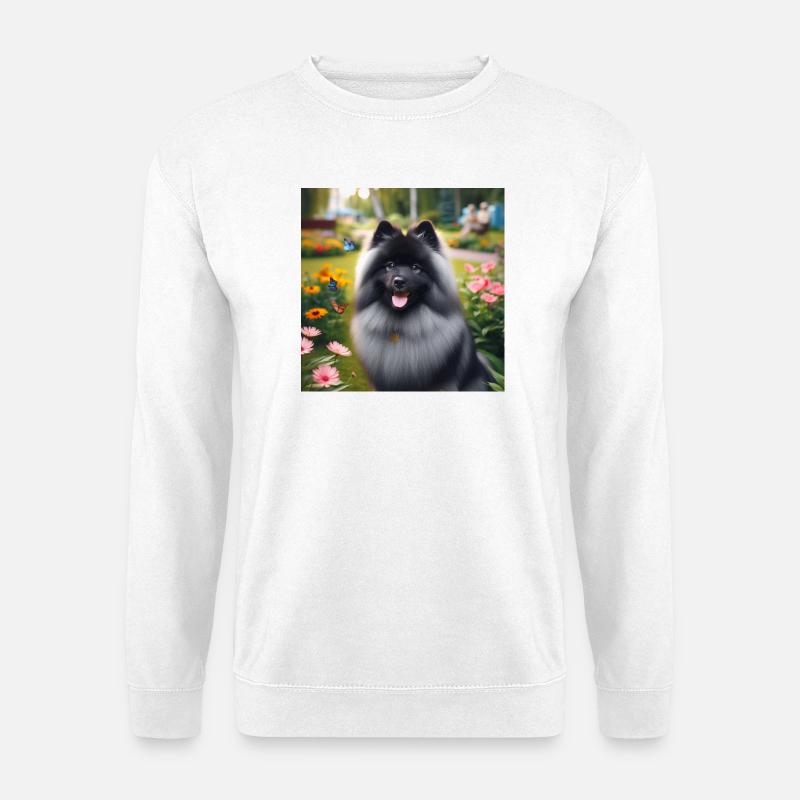 Wolspitz Keeshond - Felpa unisex - bianco