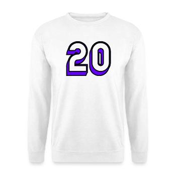 20. 20 ANS. 20e ANNIVERSAIRE. ANNIVERSAIRE 20 ANS. - Sweat-shirt Unisexe - blanc - Devant